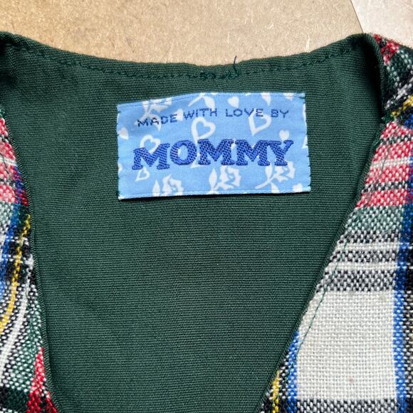 Made With Love By Mommy Handmade Two Piece Plaid Small Girl Vest/Skirt - Picture 2 of 7